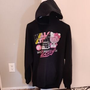 Hello Kitty Black and Pink Graphic Hoodie